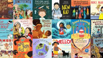 Collage of diverse and multicultural children's books