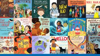 Collage of diverse and multicultural children's books