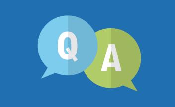 Q and A letters in speech bubbles