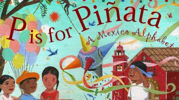 Lively pinata celebration with kids and balloons